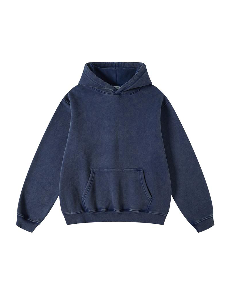 Oversized Unisex Acid Wash Hoodie Pullover