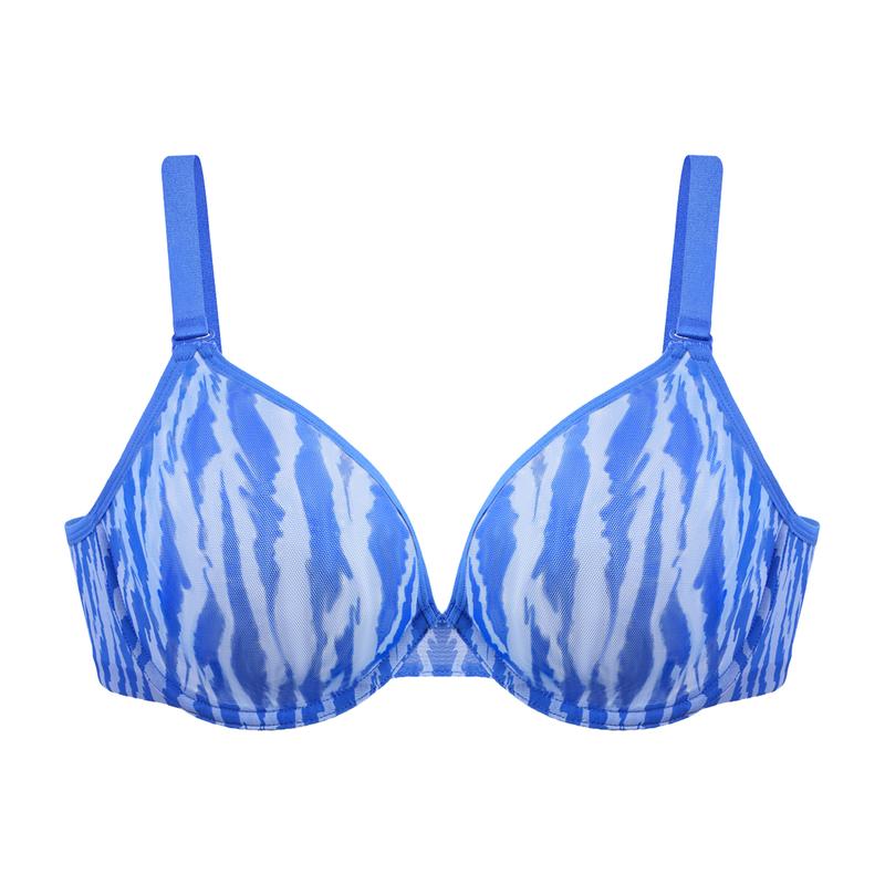 Zebra Wild Breathable Unlined Plus Size Soft Women Bra
