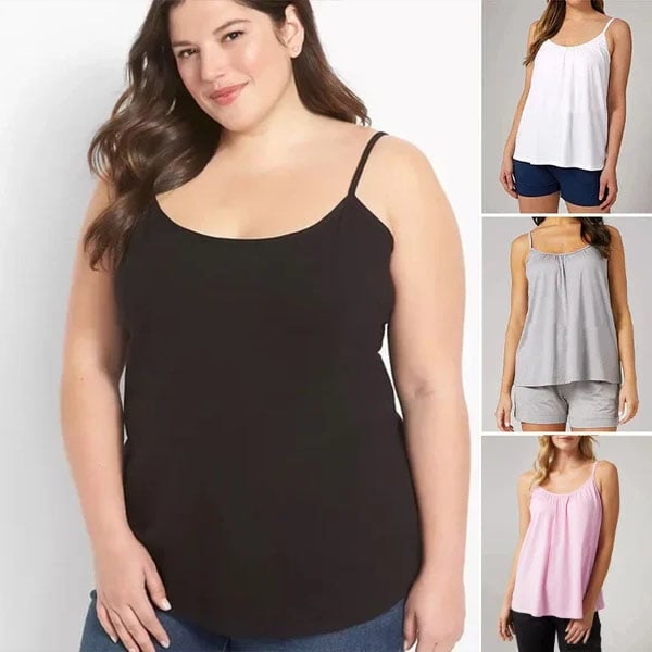 Loose-fitting Tank Top With Built-in Bra