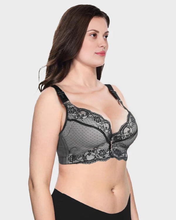 Lace Underwire Padded Push Up Bra