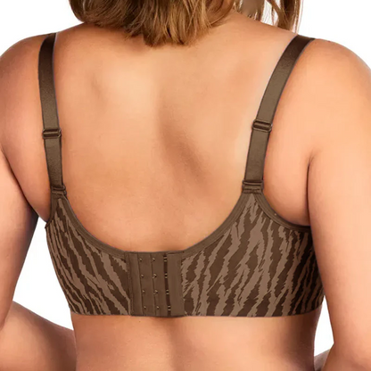 Zebra Wild Breathable Unlined Plus Size Soft Women Bra
