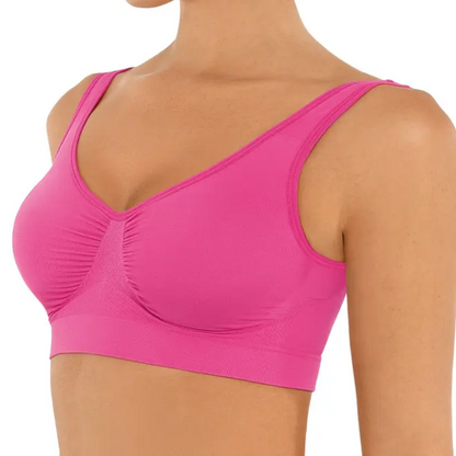 Wide Shoulder Strap Wireless T-Shirt Bra