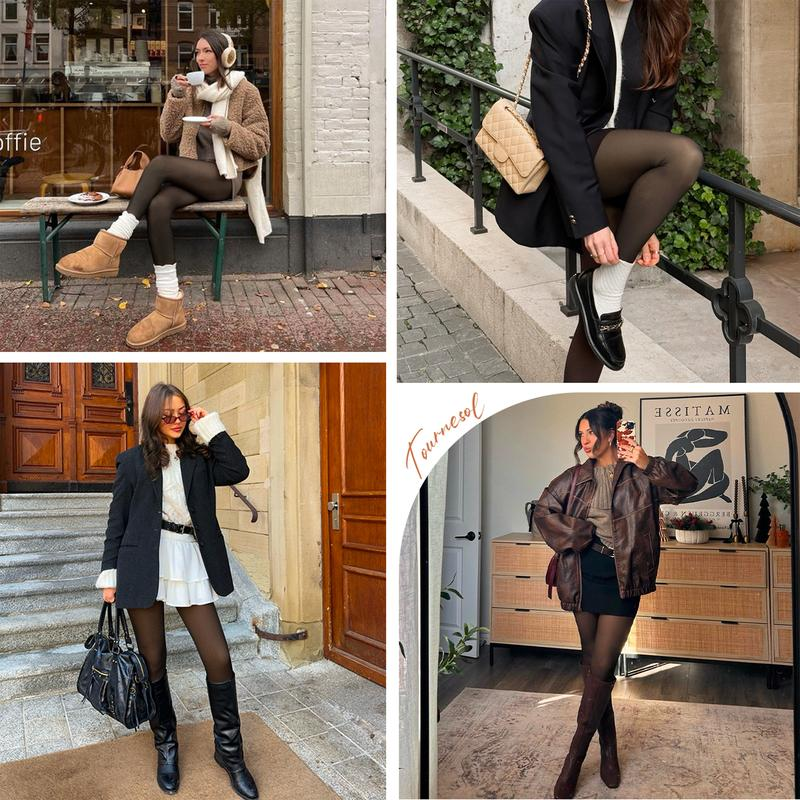 New model One-Seam Translucent Fleece Lined Tights