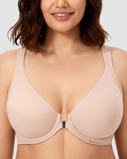 Women's Front Closure Bras Plus Size Underwire Unlined Back