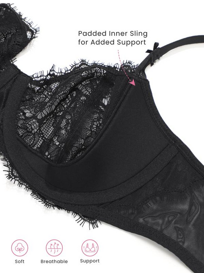 Women's Balconette Sexy Unlined Bra