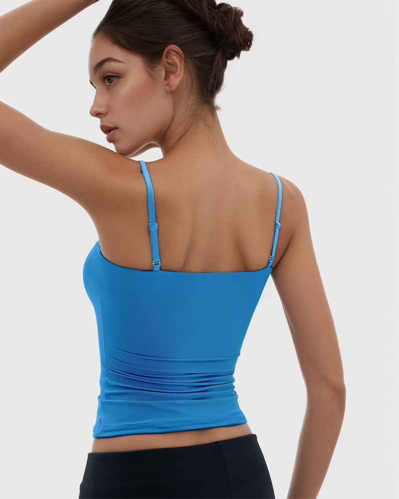 Minimalist Slim Tank Top – Square Neck & Adjustable Straps