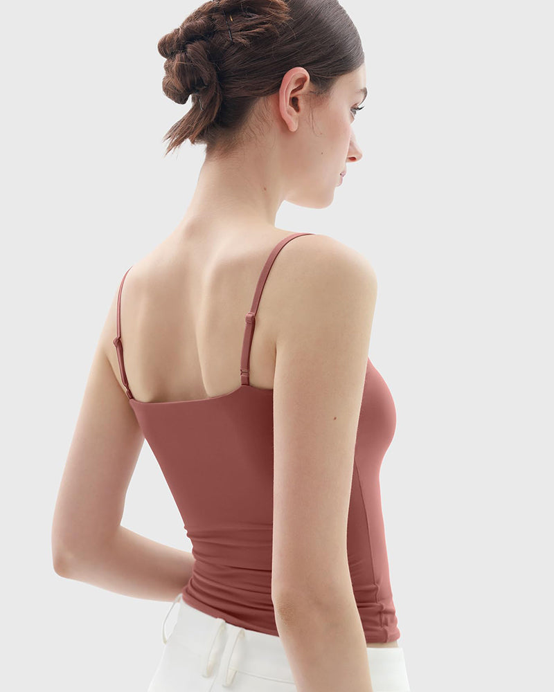 Minimalist Slim Tank Top – Square Neck & Adjustable Straps
