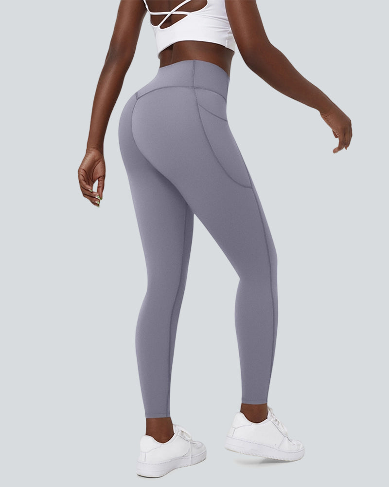 Hoch taillierte, bauchwegformende Trainingsleggings (2er-Pack)