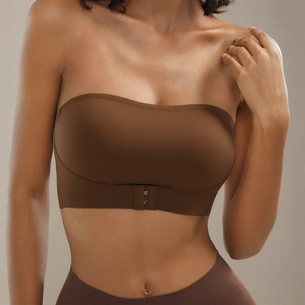 Front Closure Wireless Seamless Bandeau Bra
