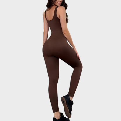 Seamless Square Neck Sport Jumpsuit