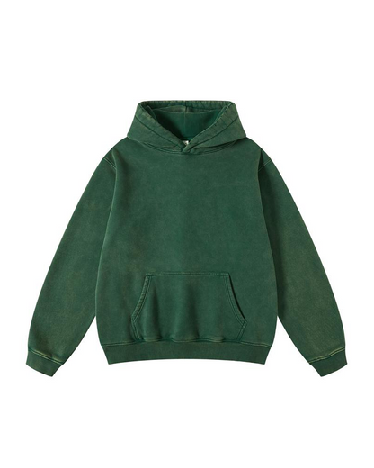 Oversized Unisex Acid Wash Hoodie Pullover