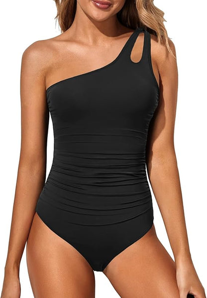 One Shoulder One Piece Swimsuit for Women