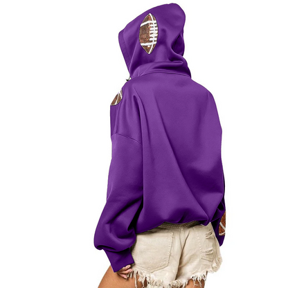 ‘Glam Kickoff’ Long Sleeve Zip Hoodie