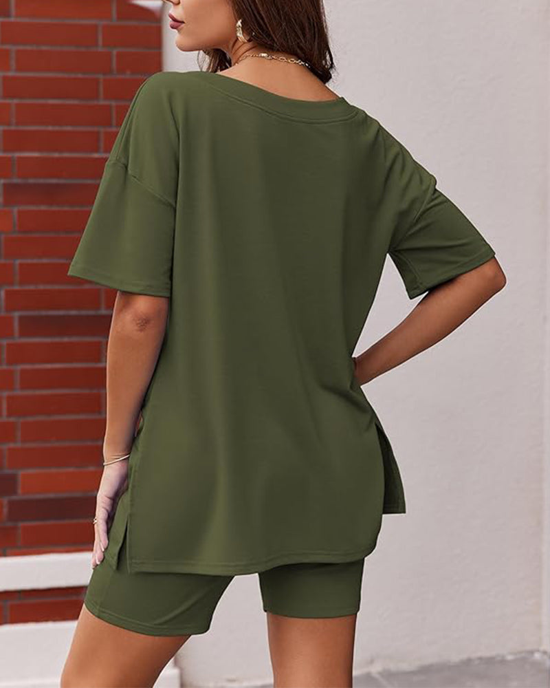 Casual Vibe Comfy Oversized 2-Piece Lounge Set