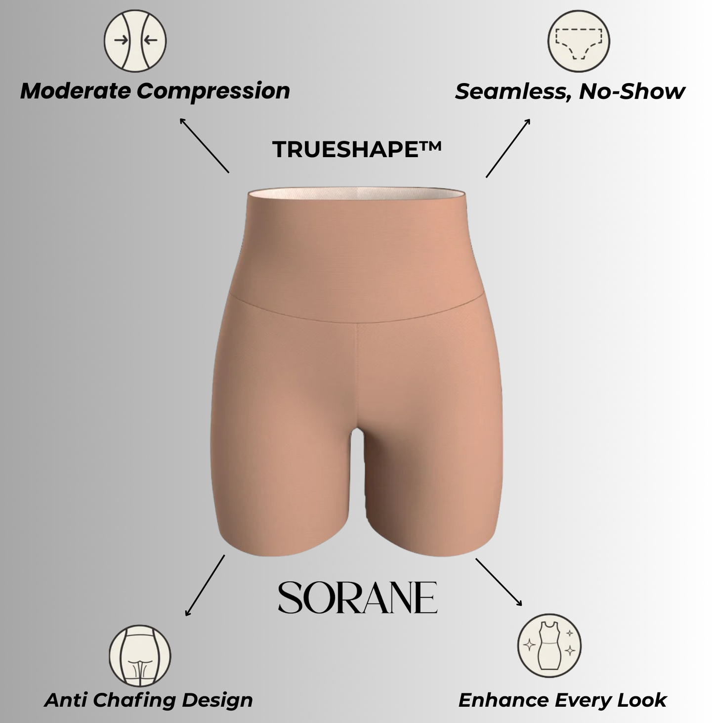 Lightweight Slimming High-Waist Tummy Control Shaper Shorts