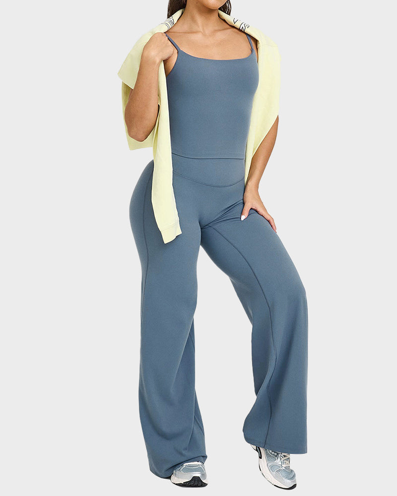 High-Waisted Elastic Wide-Leg Lounge Yoga Pants