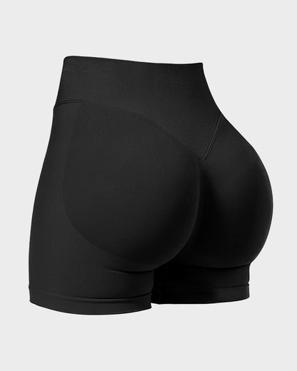 Sculpting High-Waist Seamless Shorts with Scrunch Butt Lift