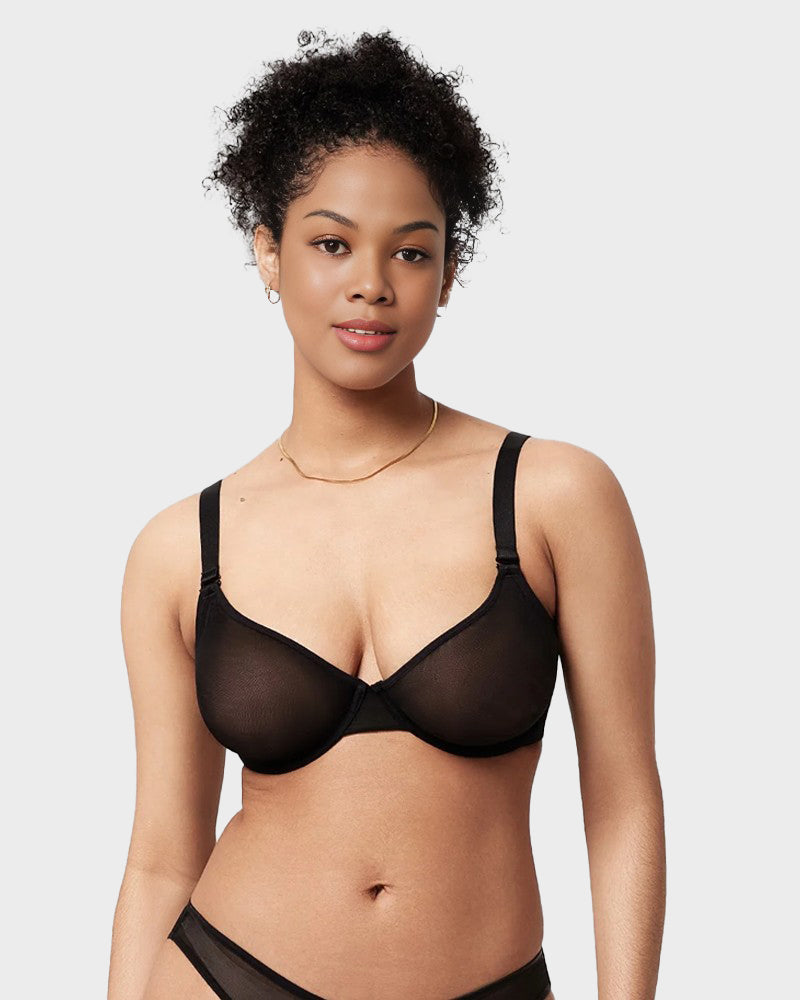 Seamless Mesh Unlined Underwire Bra