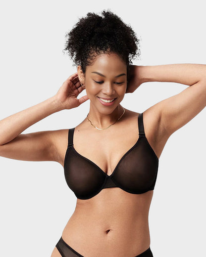Seamless Mesh Unlined Underwire Bra
