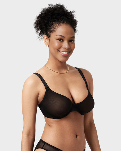 Seamless Mesh Unlined Underwire Bra