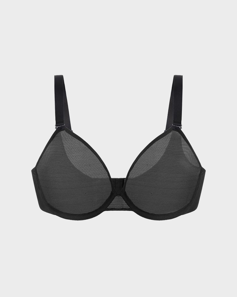 Seamless Mesh Unlined Underwire Bra