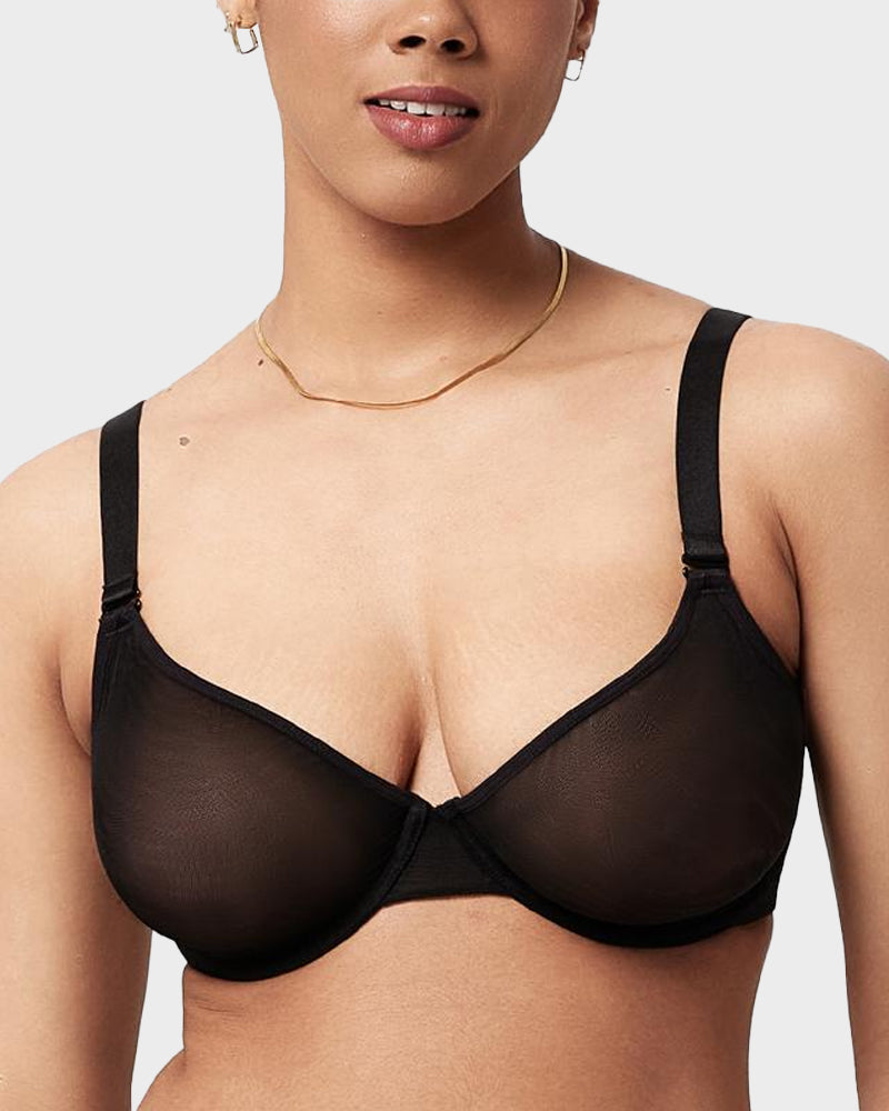 Seamless Mesh Unlined Underwire Bra