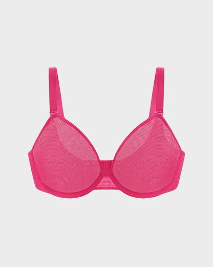 Seamless Mesh Unlined Underwire Bra