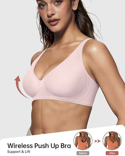 Comfort Fit  Seamless Deep V Wireless Bra