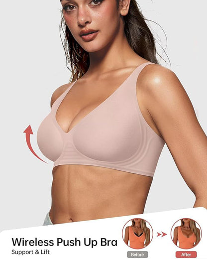 Comfort Fit  Seamless Deep V Wireless Bra