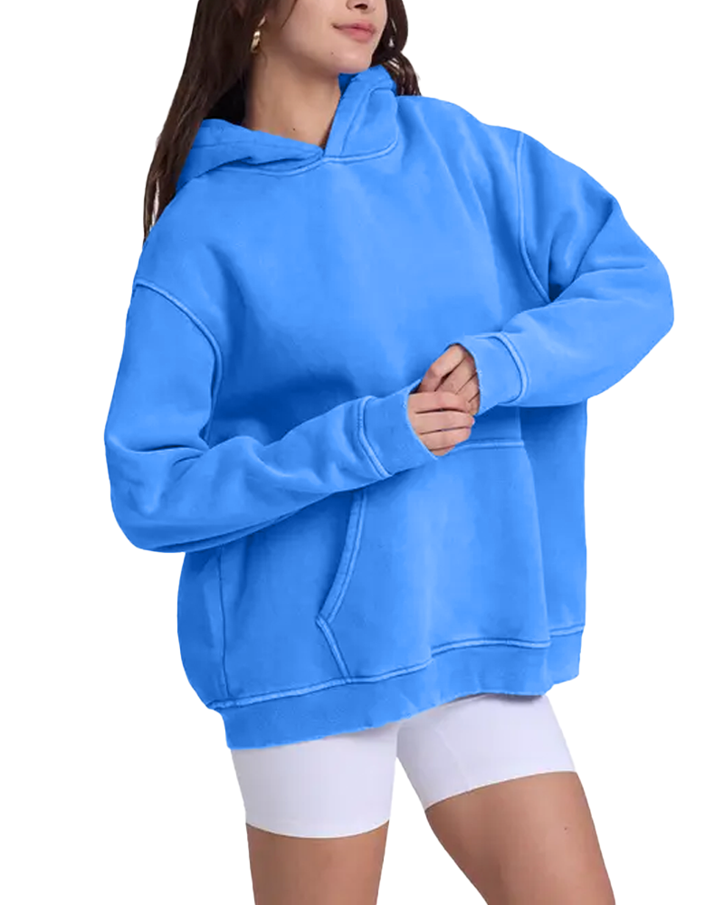 Oversized Unisex Acid Wash Hoodie Pullover
