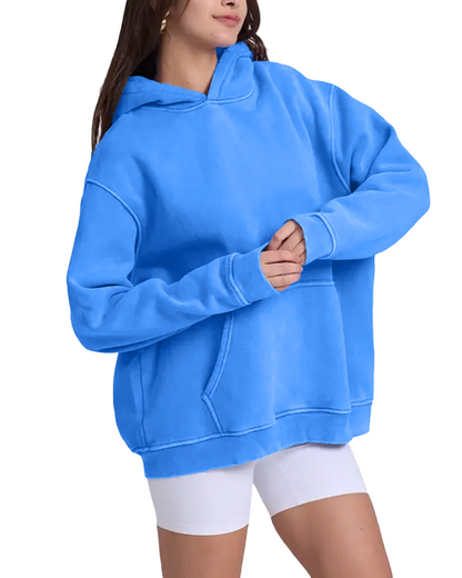 Oversized Unisex Acid Wash Hoodie Pullover