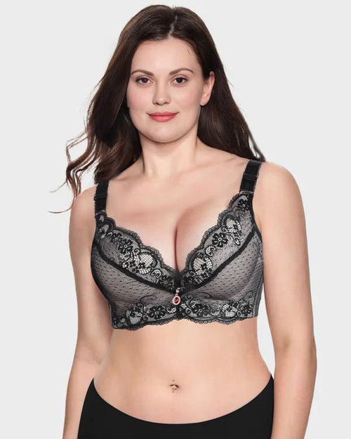 Lace Underwire Padded Push Up Bra