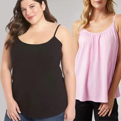 Loose-fitting Tank Top With Built-in Bra