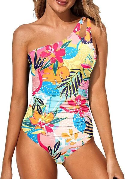 One Shoulder One Piece Swimsuit