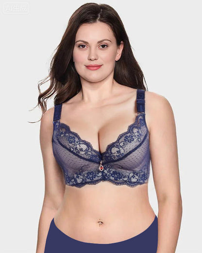 Lace Underwire Padded Push Up Bra