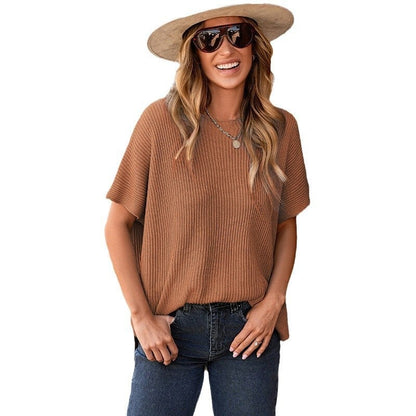 Women's Oversized Loose Round Neck Knitted Top