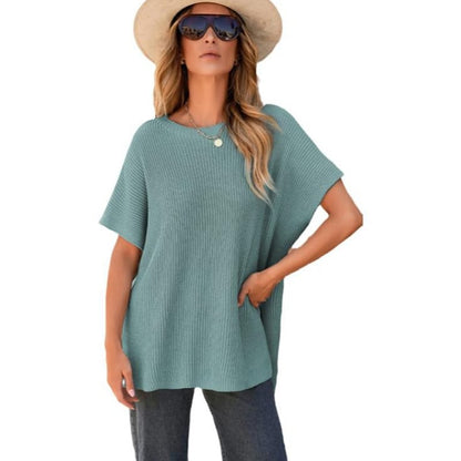 Women's Oversized Loose Round Neck Knitted Top