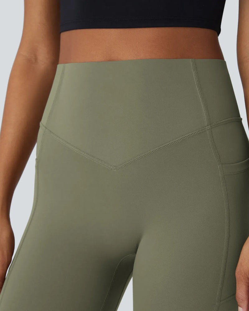 Hoch taillierte, bauchwegformende Trainingsleggings (2er-Pack)